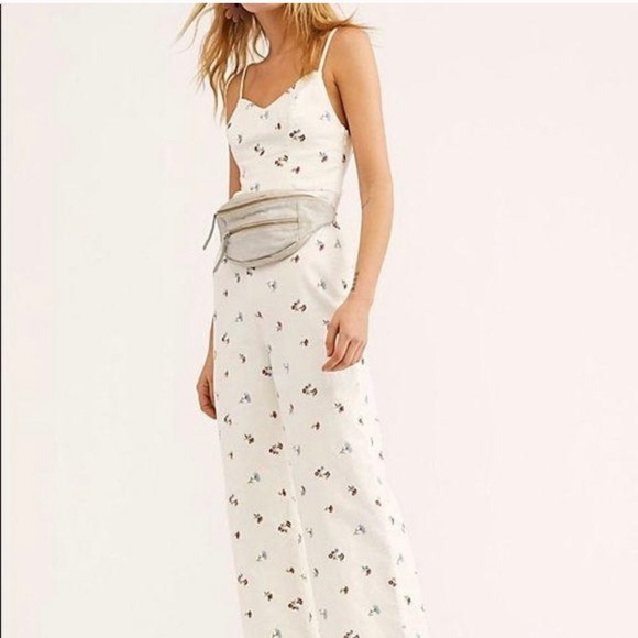 NEW Free People Lights Off Embroidered Jumpsuit - Picture 4 of 5
